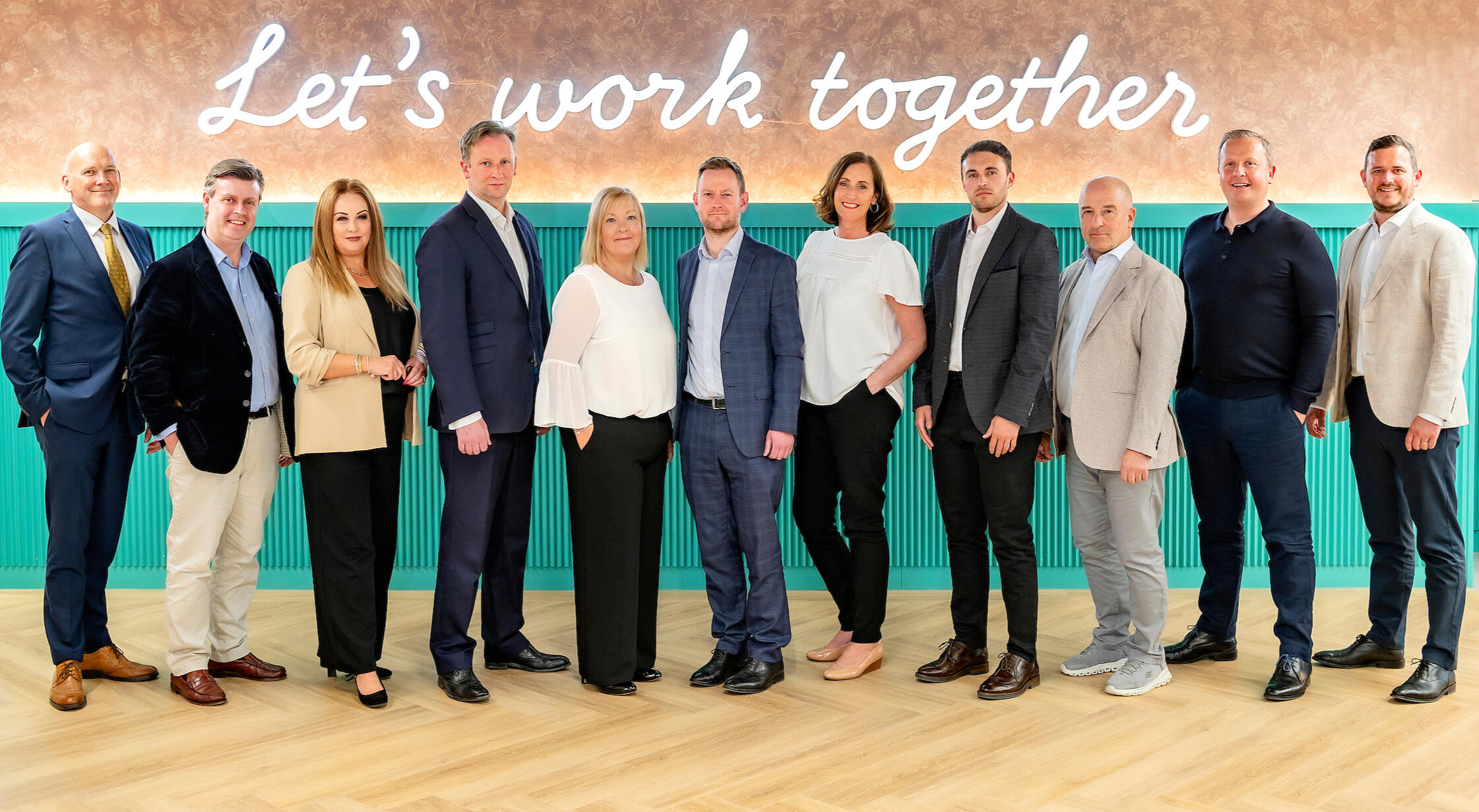 Picture of the Pacific Legal Team with the Title Let's Work together.